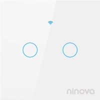 Ninova Zigbee Akıllı 2’li Cam Anahtar Modülü (Beyaz)