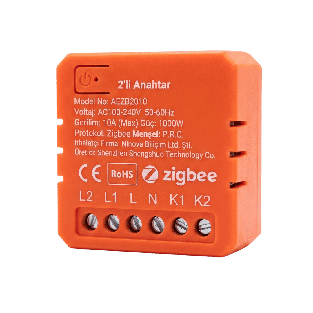 Ninova Zigbee Buat İçi Anahtar Modül 2 Lİ