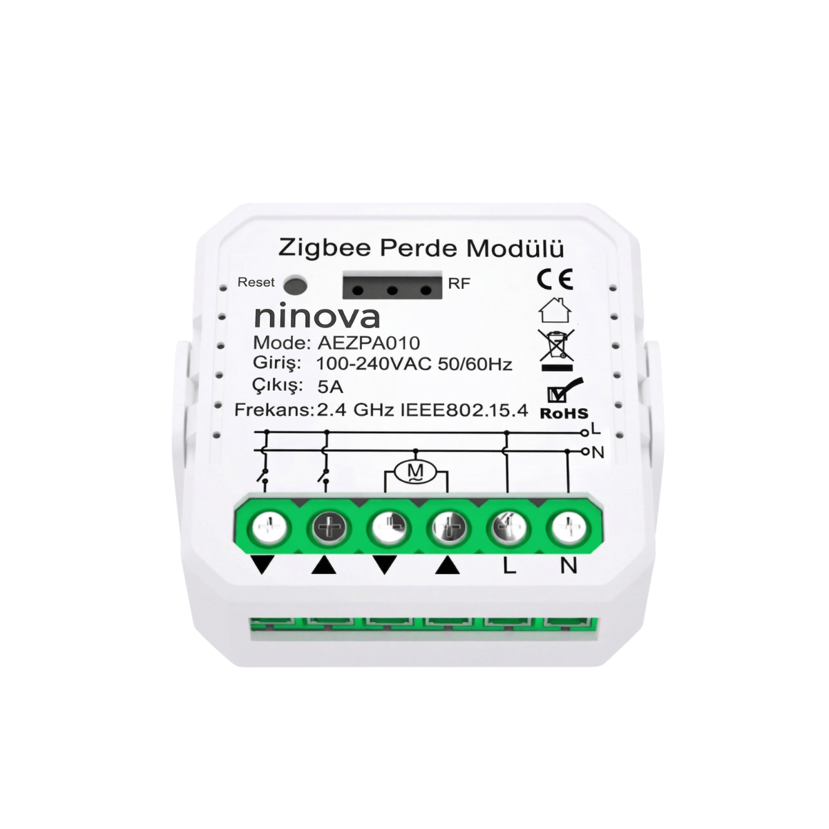 Ninova Zigbee Perde Panjur Modülü