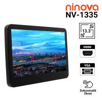 Ninova 13.3" HDMI/VGA Endüstriyel Panel – NV-1335 (Dokunmatikli/USB/Kulaklık Yok)